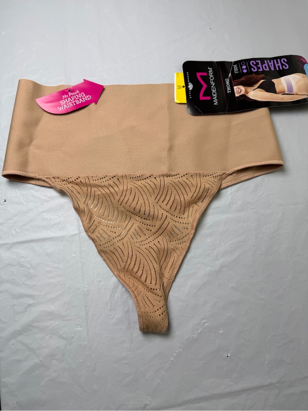 Maidenform Nude Beige High-Waist Thong Shaper Medium
